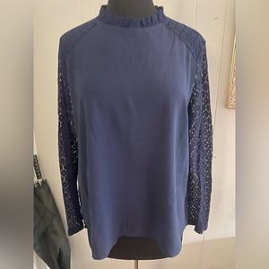 Beautiful navy women’s blouse size Large